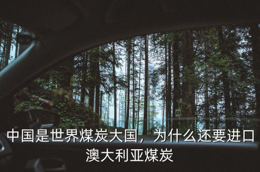 中國(guó)是世界煤炭大國(guó)，為什么還要進(jìn)口澳大利亞煤炭