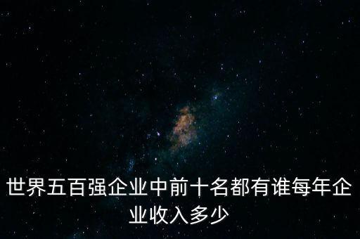 世界五百強(qiáng)美國(guó)有多少,每年企業(yè)收入多少