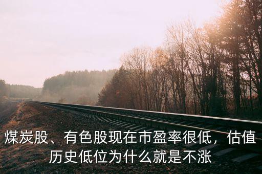 煤炭股、有色股現(xiàn)在市盈率很低，估值歷史低位為什么就是不漲