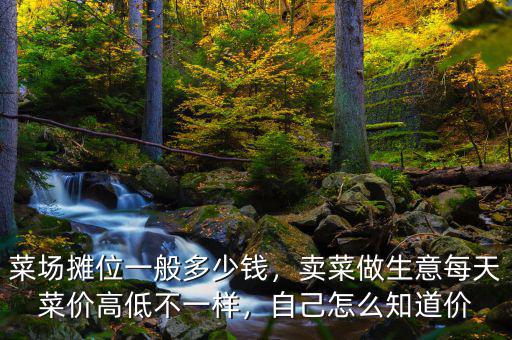 菜場(chǎng)攤位一般多少錢(qián)，賣菜做生意每天菜價(jià)高低不一樣，自己怎么知道價(jià)