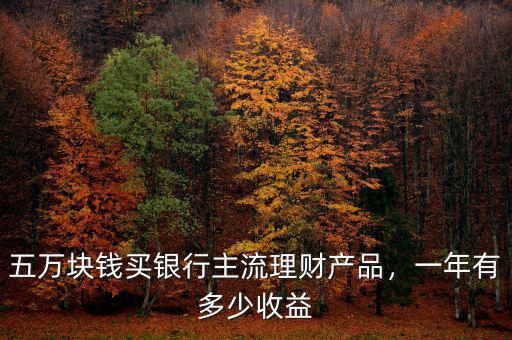 五萬(wàn)買什么理財(cái)產(chǎn)品,五萬(wàn)塊錢(qián)買銀行主流理財(cái)產(chǎn)品