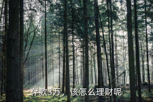 存款3萬(wàn)，該怎么理財(cái)呢