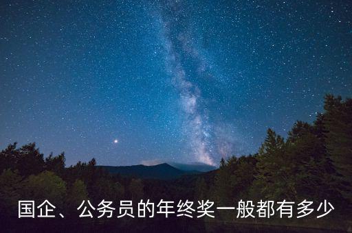 國(guó)企、公務(wù)員的年終獎(jiǎng)一般都有多少