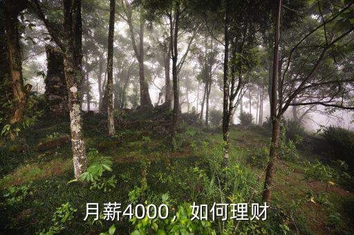 月薪4000，如何理財(cái)