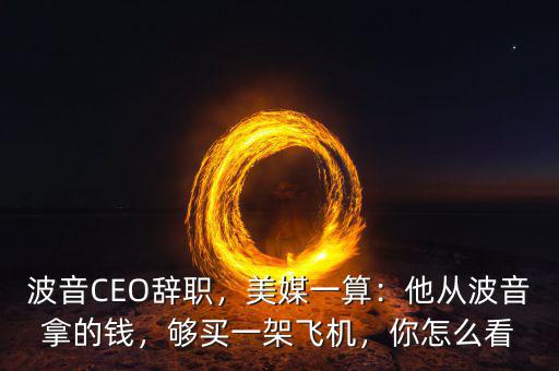 波音CEO辭職，美媒一算：他從波音拿的錢，夠買一架飛機(jī)，你怎么看