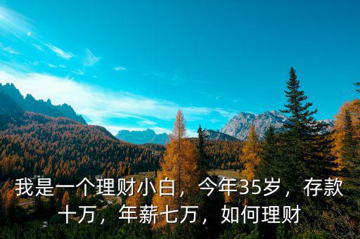我是一個(gè)理財(cái)小白，今年35歲，存款十萬，年薪七萬，如何理財(cái)