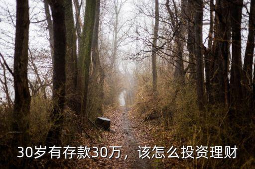 30歲有存款30萬，該怎么投資理財(cái)