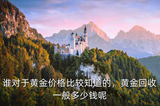 誰對于黃金價格比較知道的，黃金回收一般多少錢呢