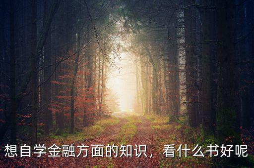 想自學(xué)金融方面的知識，看什么書好呢
