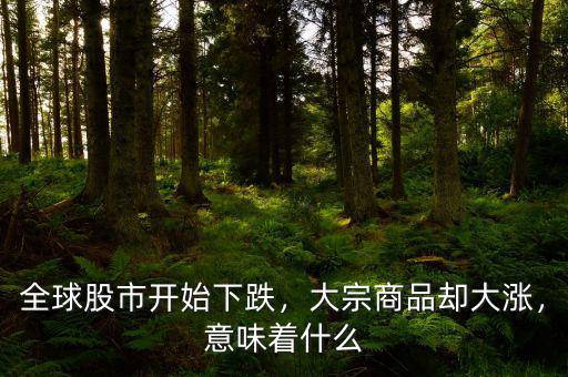 全球股市開(kāi)始下跌，大宗商品卻大漲，意味著什么