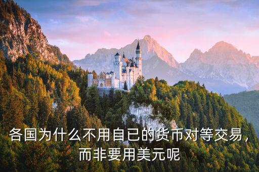 各國為什么不用自已的貨幣對等交易，而非要用美元呢