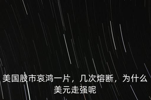 美國股市哀鴻一片，幾次熔斷，為什么美元走強呢