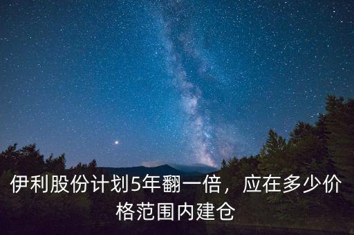 伊利股份計(jì)劃5年翻一倍，應(yīng)在多少價(jià)格范圍內(nèi)建倉(cāng)