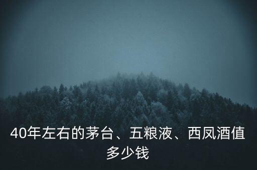 40年左右的茅臺(tái)、五糧液、西鳳酒值多少錢