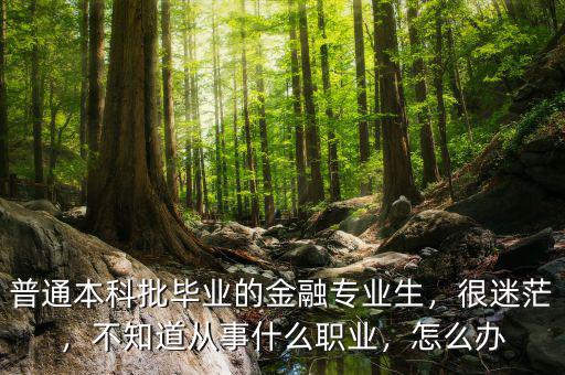 普通本科批畢業(yè)的金融專業(yè)生，很迷茫，不知道從事什么職業(yè)，怎么辦