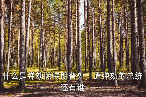什么是彈劾除特朗普外，遭彈劾的總統(tǒng)還有誰