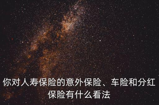 你對(duì)人壽保險(xiǎn)的意外保險(xiǎn)、車(chē)險(xiǎn)和分紅保險(xiǎn)有什么看法