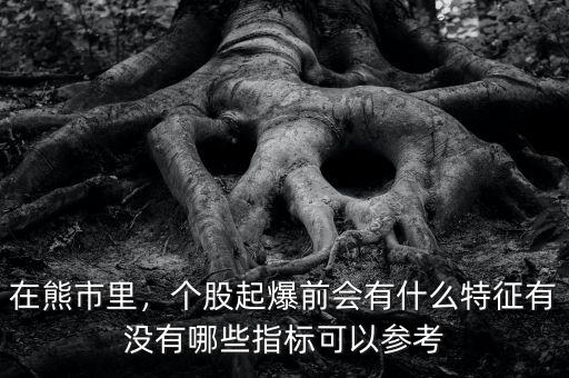在熊市里，個(gè)股起爆前會(huì)有什么特征有沒(méi)有哪些指標(biāo)可以參考