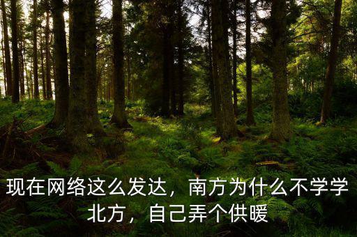 現(xiàn)在網(wǎng)絡(luò)這么發(fā)達，南方為什么不學(xué)學(xué)北方，自己弄個供暖
