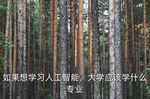 人工智能學(xué)什么專(zhuān)業(yè),人工智能專(zhuān)業(yè)需要學(xué)習(xí)什么