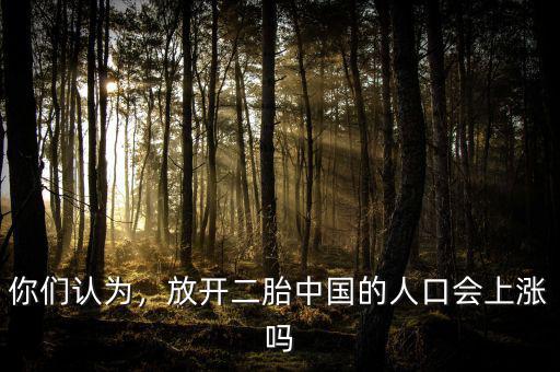 你們認(rèn)為，放開(kāi)二胎中國(guó)的人口會(huì)上漲嗎