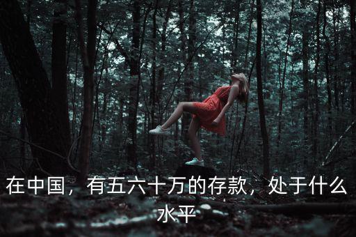 在中國，有五六十萬的存款，處于什么水平