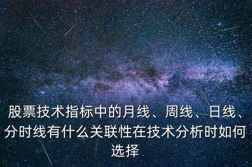 股票技術指標中的月線、周線、日線、分時線有什么關聯(lián)性在技術分析時如何選擇