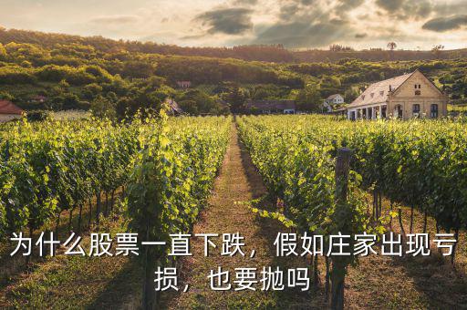 為什么股票一直下跌，假如莊家出現(xiàn)虧損，也要拋嗎