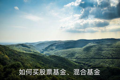 如何買股票基金、混合基金