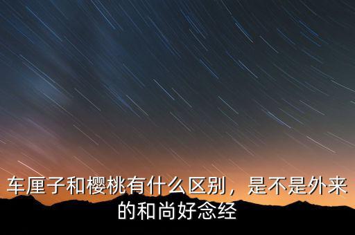 車?yán)遄雍蜋烟矣惺裁磪^(qū)別，是不是外來的和尚好念經(jīng)