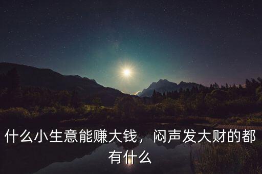 什么小生意能賺大錢，悶聲發(fā)大財(cái)?shù)亩加惺裁? class=