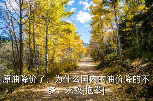 原油降價(jià)了，為什么國(guó)內(nèi)的油價(jià)降的不多，求教[抱拳]