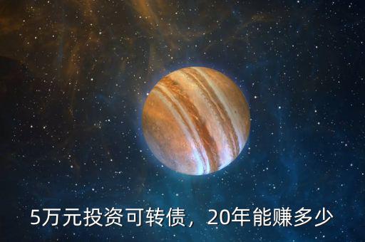 5萬(wàn)元投資可轉(zhuǎn)債，20年能賺多少