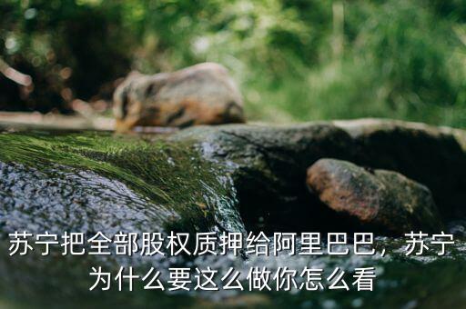蘇寧把全部股權(quán)質(zhì)押給阿里巴巴，蘇寧為什么要這么做你怎么看