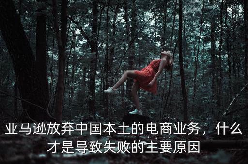 亞馬遜放棄中國(guó)本土的電商業(yè)務(wù)，什么才是導(dǎo)致失敗的主要原因