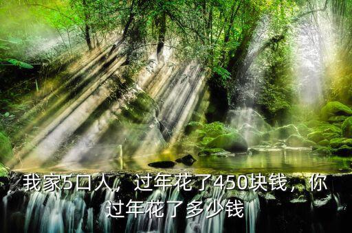 我家5口人，過年花了450塊錢，你過年花了多少錢
