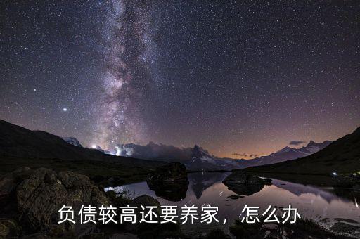 負(fù)債較高還要養(yǎng)家，怎么辦