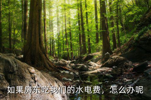 如果房東吃我們的水電費，怎么辦呢