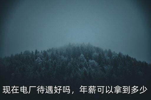 現(xiàn)在電廠待遇好嗎，年薪可以拿到多少