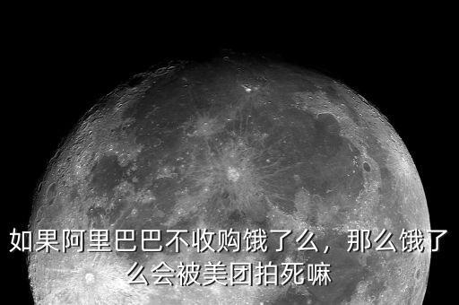 如果阿里巴巴不收購餓了么，那么餓了么會被美團(tuán)拍死嘛