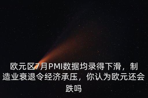 歐元區(qū)7月PMI數(shù)據(jù)均錄得下滑，制造業(yè)衰退令經(jīng)濟承壓，你認為歐元還會跌嗎