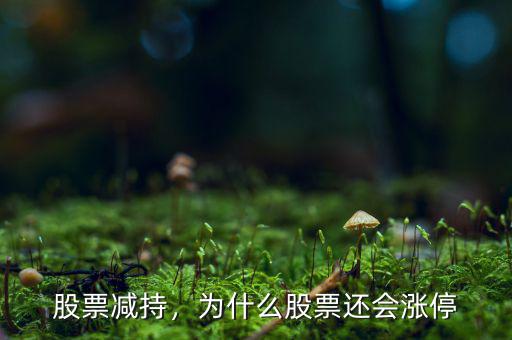 股票減持，為什么股票還會漲停