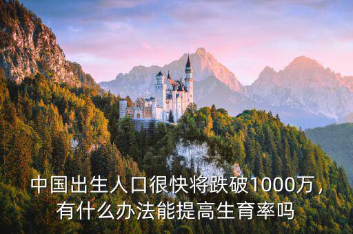 中國(guó)出生人口很快將跌破1000萬(wàn)，有什么辦法能提高生育率嗎