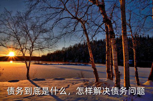 債務(wù)到底是什么，怎樣解決債務(wù)問題