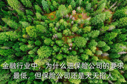 金融行業(yè)中，為什么進(jìn)保險公司的要求最低，但保險公司還是天天招人