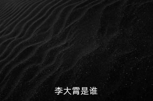 李大霄是誰(shuí)