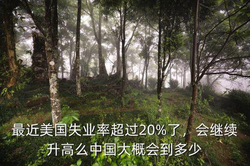 最近美國(guó)失業(yè)率超過(guò)20%了，會(huì)繼續(xù)升高么中國(guó)大概會(huì)到多少