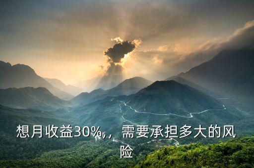 想月收益30%,，需要承擔(dān)多大的風(fēng)險(xiǎn)