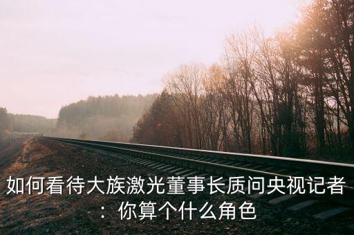 如何看待大族激光董事長(zhǎng)質(zhì)問央視記者：你算個(gè)什么角色