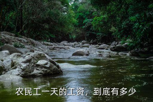 農(nóng)民工一天的工資，到底有多少